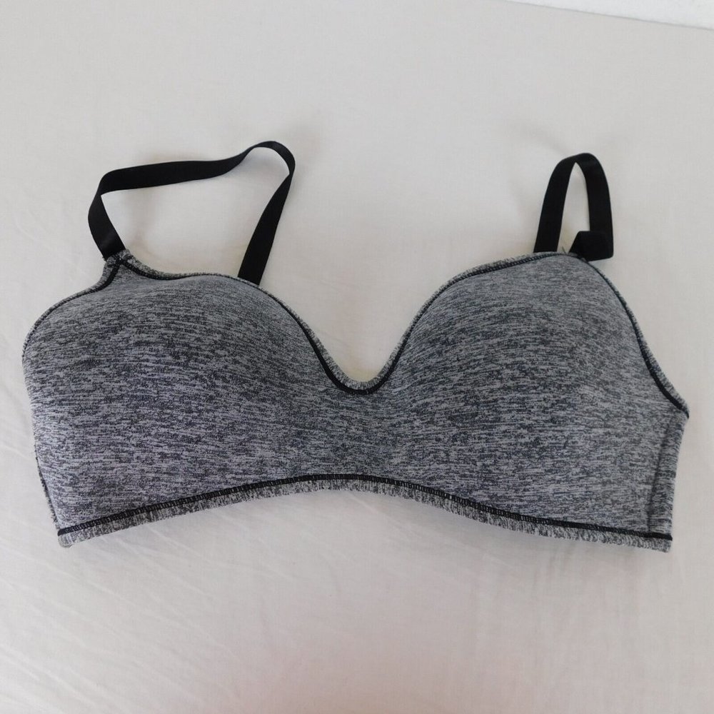 Bra Size 36D Unbranded Women Black White Padded Adjustable Straps Hook Eye